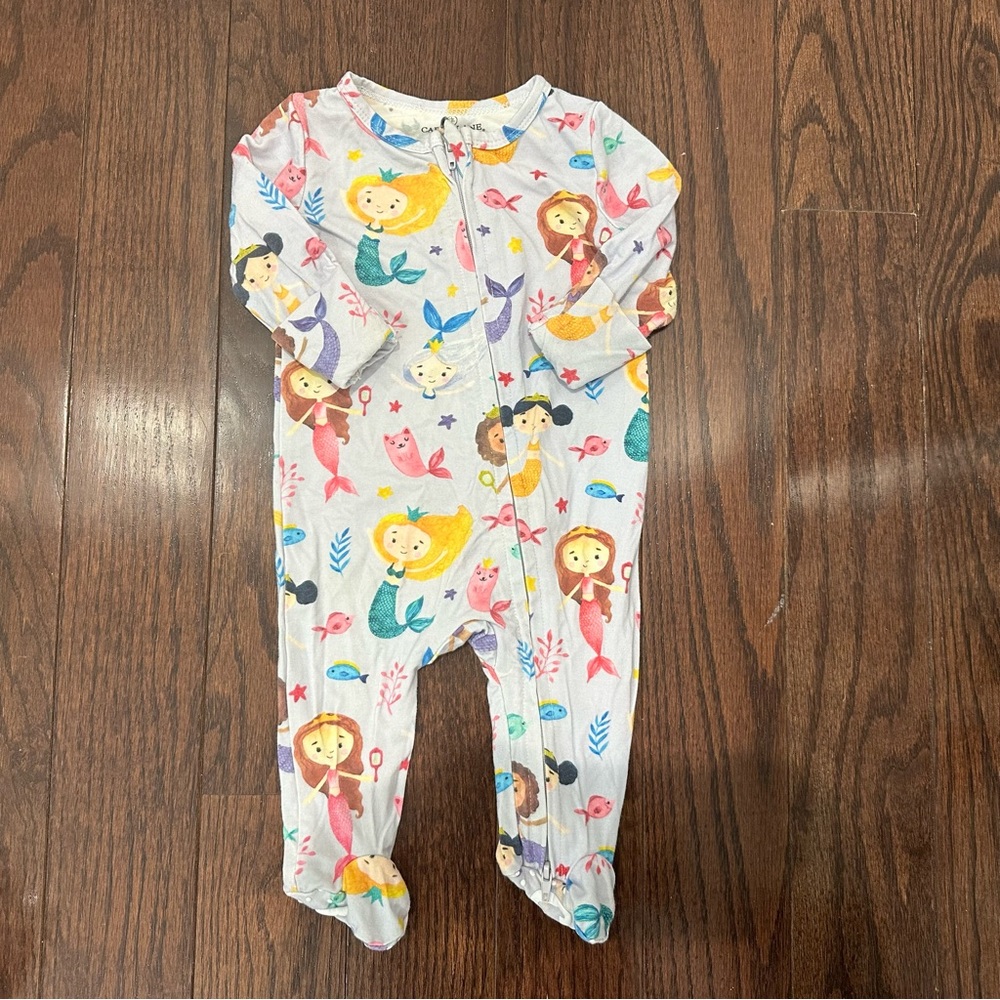 Caden Lane Mermaid Footie NB